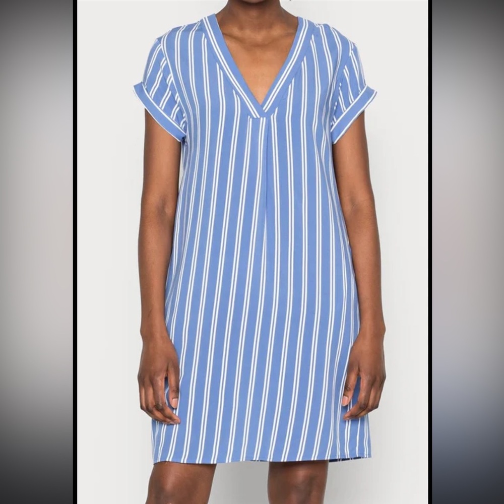 Gap Striped V Neck Dress